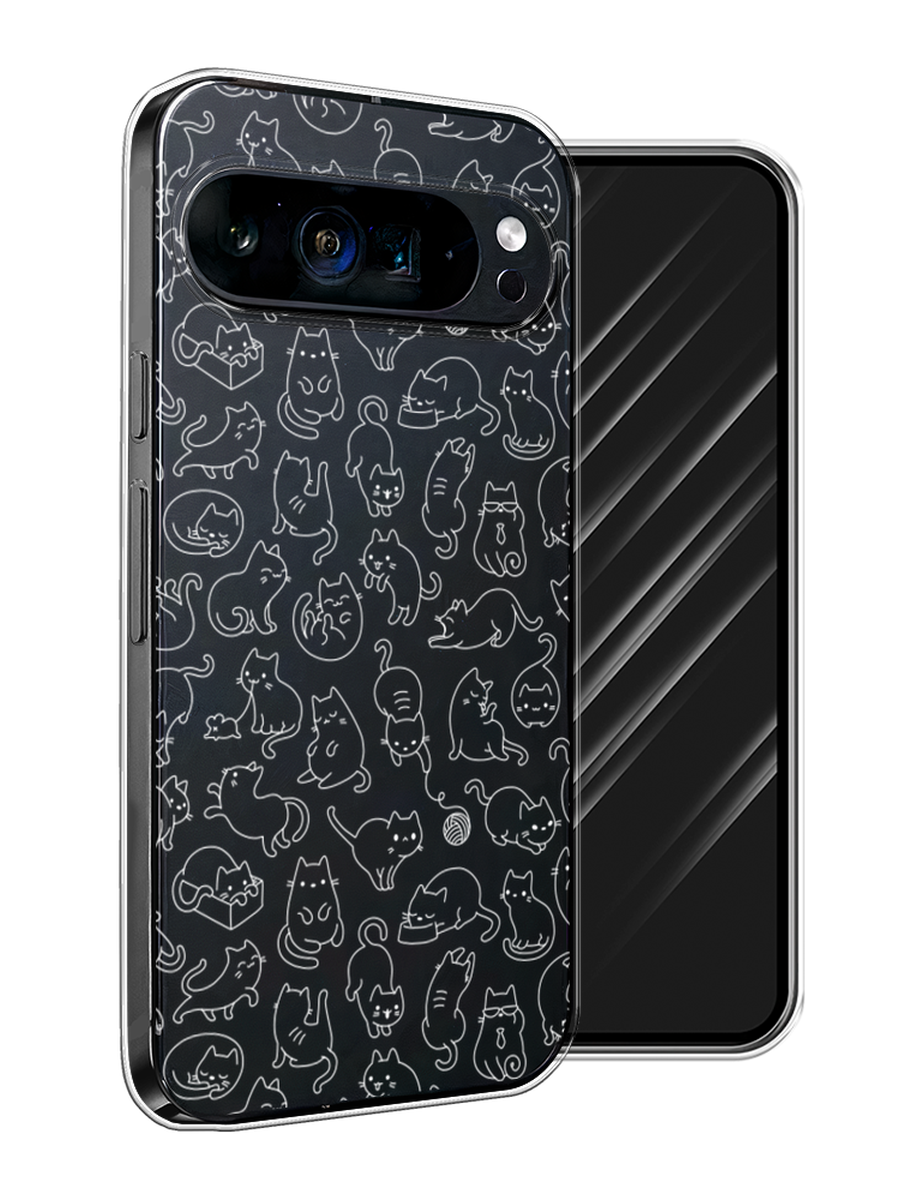 

Чехол Awog на Google Pixel 9 Pro XL "Шкодливые котики", Прозрачный;бежевый, 272150-1