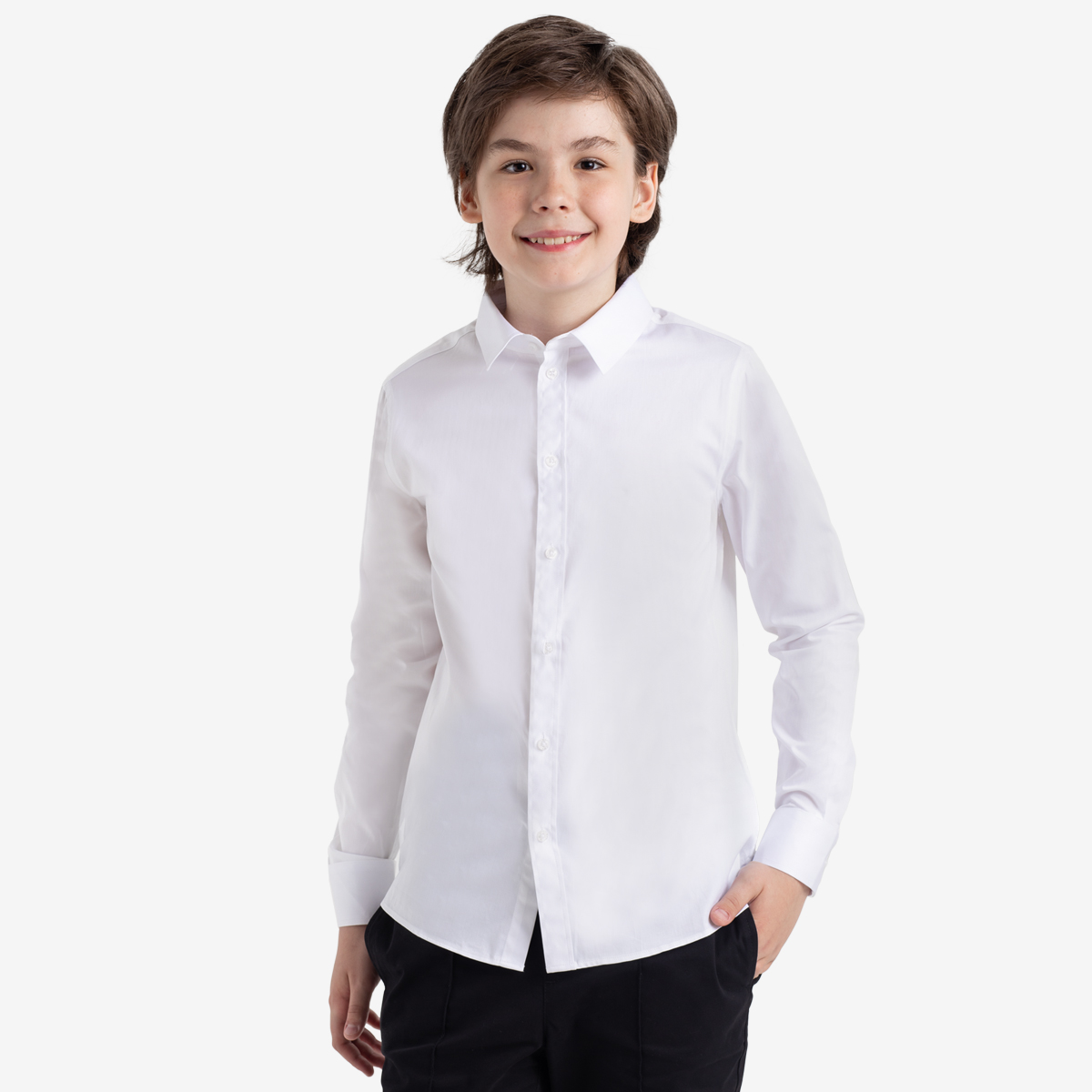 Рубашка детская Kapika KJBCR01, белый, 128