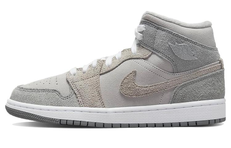 

Кеды унисекс Jordan Air Jordan 1 Mid SE серые 36 EU, Серый, Air Jordan 1 Mid SE