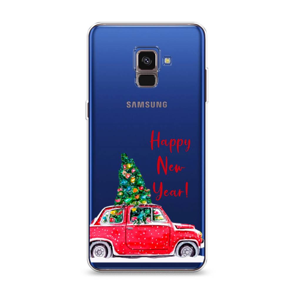 

Чехол для Samsung Galaxy A8 2018 "Happy New Year", Красный;зеленый, 25450-5