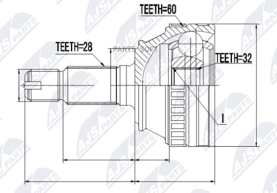 

Шрус Наружный Land Rover Freelander Mk1 Mtm/Atm 1.8,2.0D 98-00 /Перед/Зад/