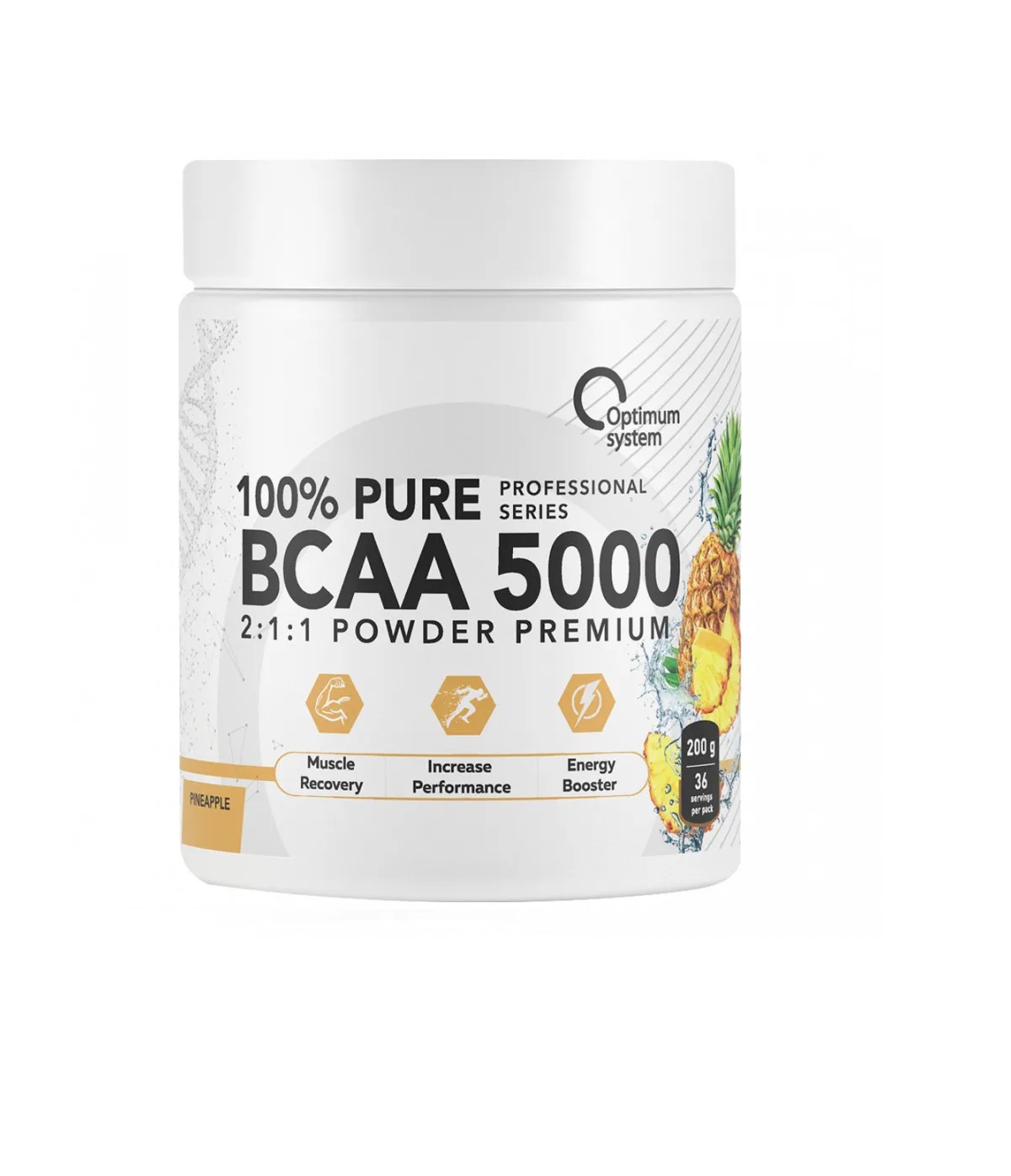 Аминокислоты Optimum System BCAA 5000 Powder Pineapple 200 г