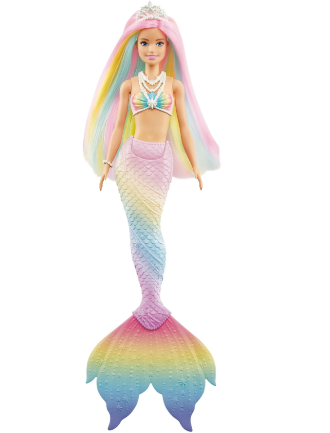 фото Кукла barbie русалочка с разноцветными волосами iqchina