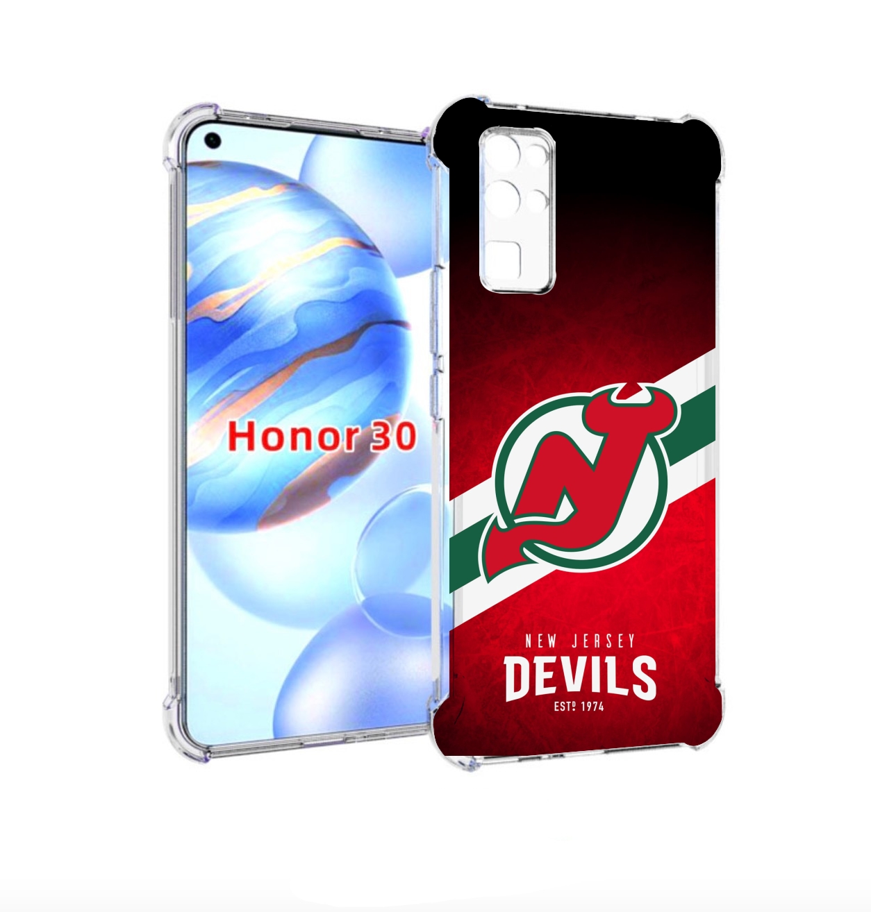 

Чехол бампер MyPads нью джерси девилз для Honor 30 (BMH-AN10) пр, Прозрачный, Tocco