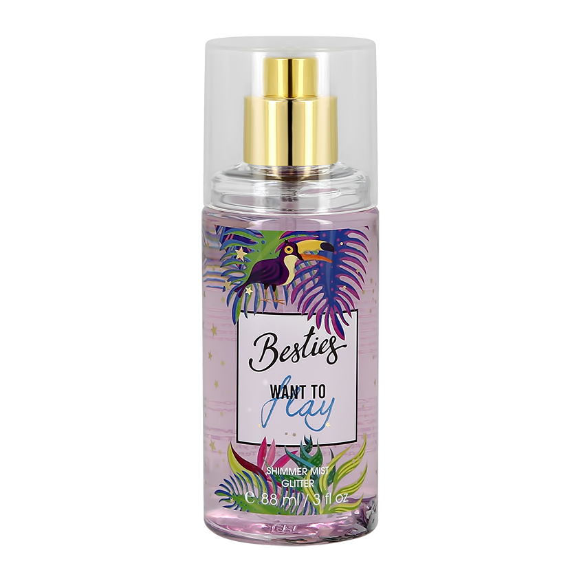 фото Парфюмированный мист для тела besties shimmer mist want to fly, 88 мл