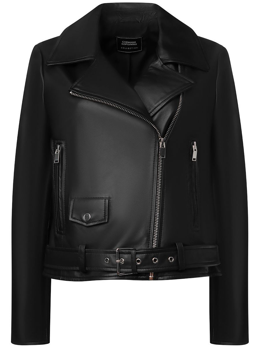 

Кожаная куртка женская СНЕЖНАЯ КОРОЛЕВА SQNOVLJWBK28 черная 48 RU, Черный, SQNOVLJWBK28