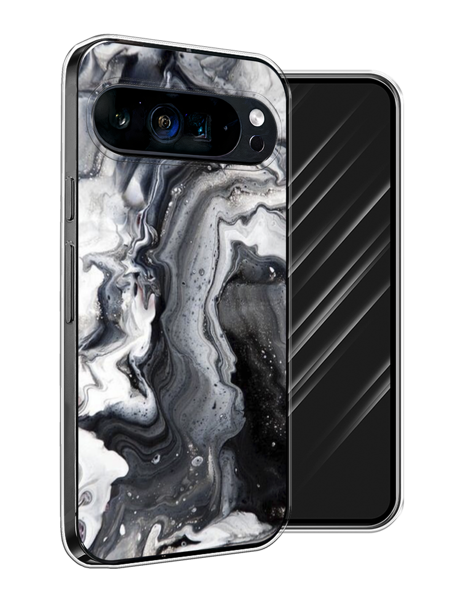 

Чехол Awog на Google Pixel 9 Pro XL "Бело-черные сложные полосы", Серый;серебристый;белый, 272150-1