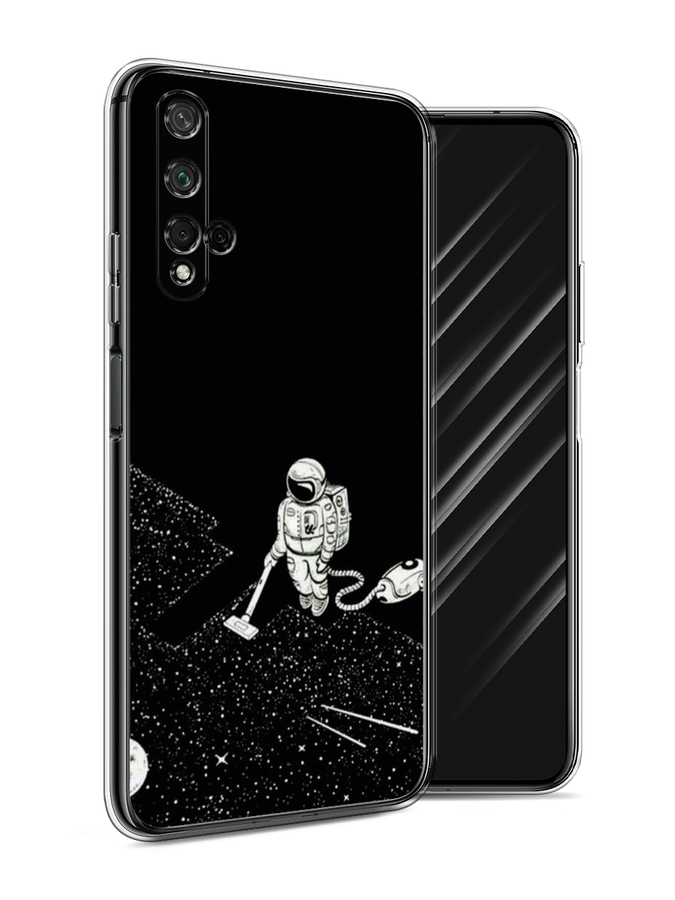 

Чехол Awog на Honor 20 "Космонавт с пылесосом", Белый, 69550-4
