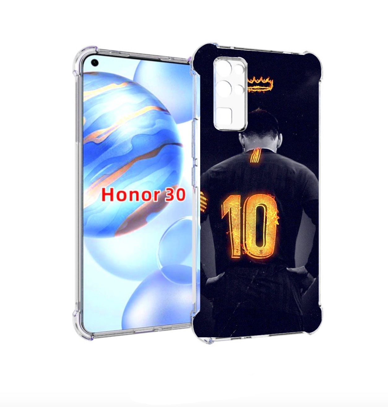 

Чехол бампер MyPads номер-10 для Honor 30 (BMH-AN10) противоударный, Прозрачный, Tocco