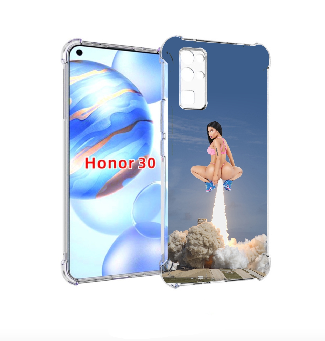 

Чехол бампер MyPads ники-минаж-ракета детский для Honor 30 (BMH-, Прозрачный, Tocco