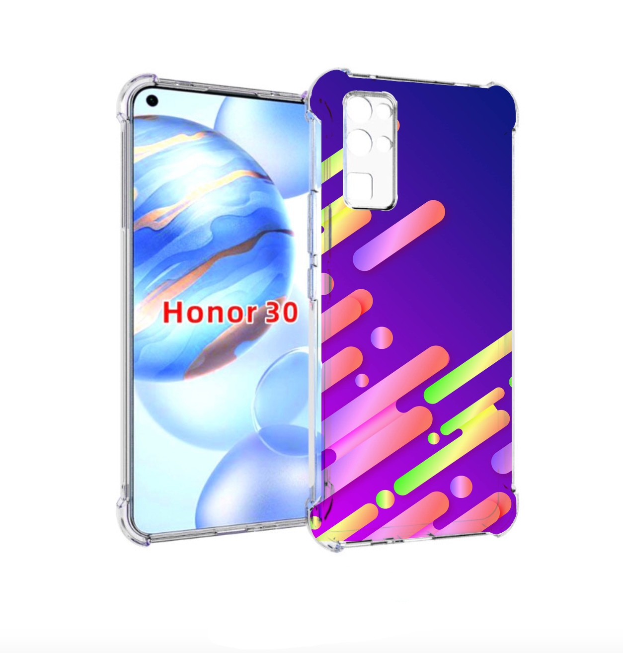 

Чехол бампер MyPads неоновый-фон для Honor 30 (BMH-AN10) противо, Прозрачный, Tocco