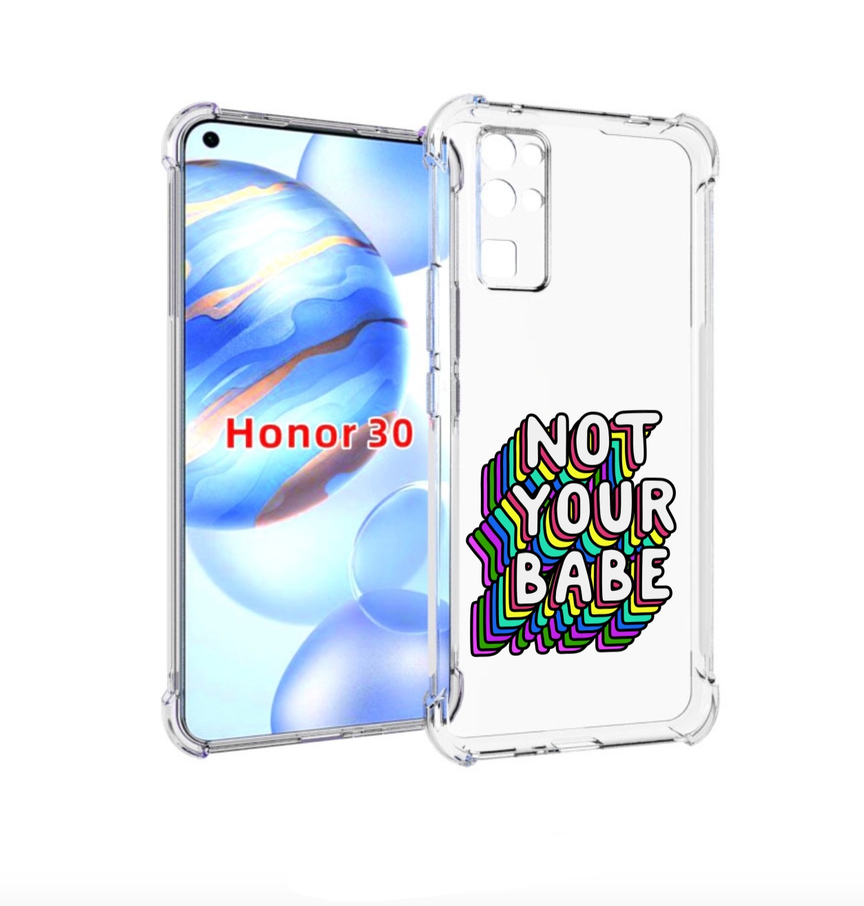 

Чехол бампер MyPads не-твоя-девочка для Honor 30 (BMH-AN10) прот, Прозрачный, Tocco