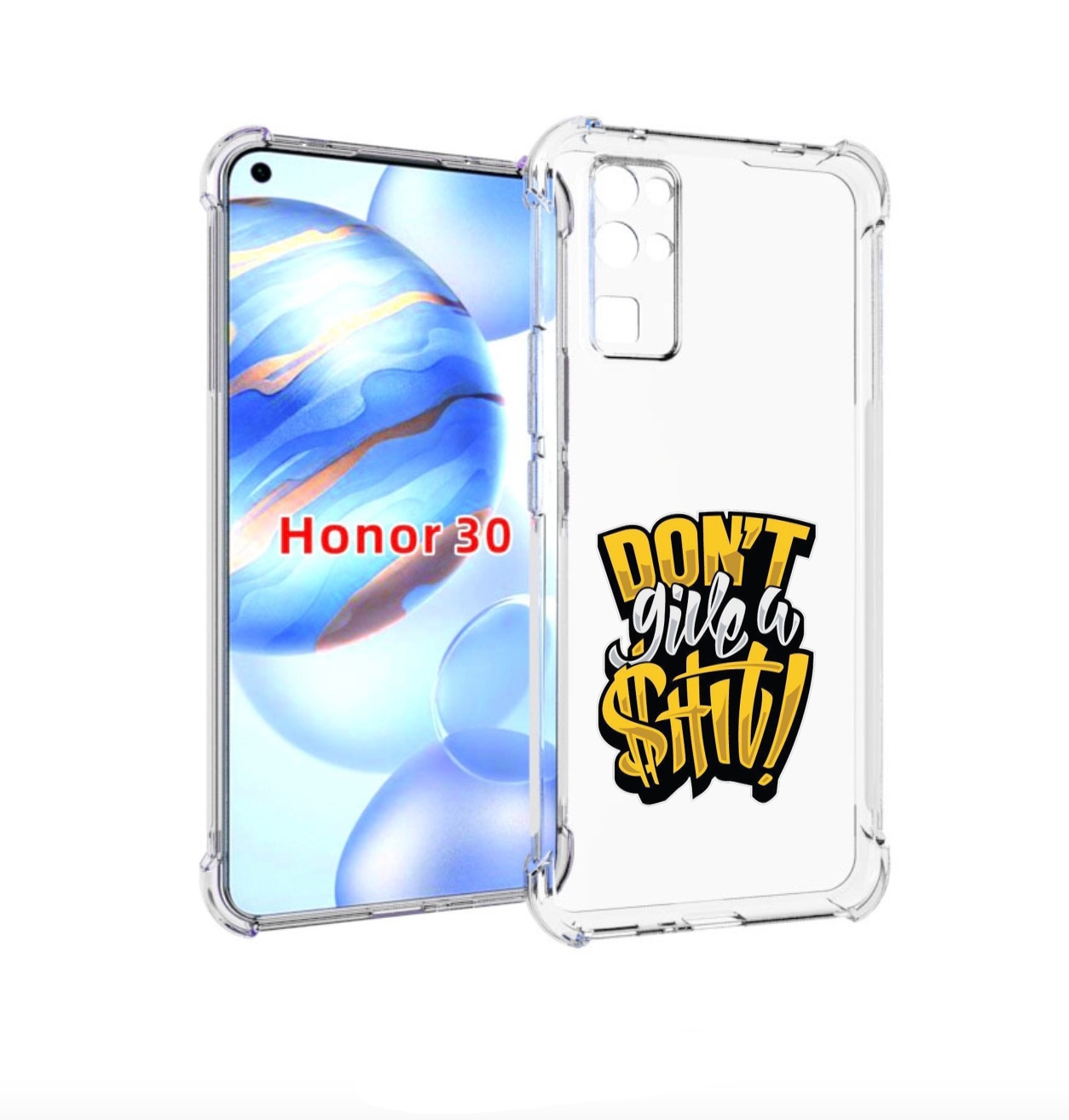 

Чехол бампер MyPads не давай шит для Honor 30 (BMH-AN10) противо, Прозрачный, Tocco