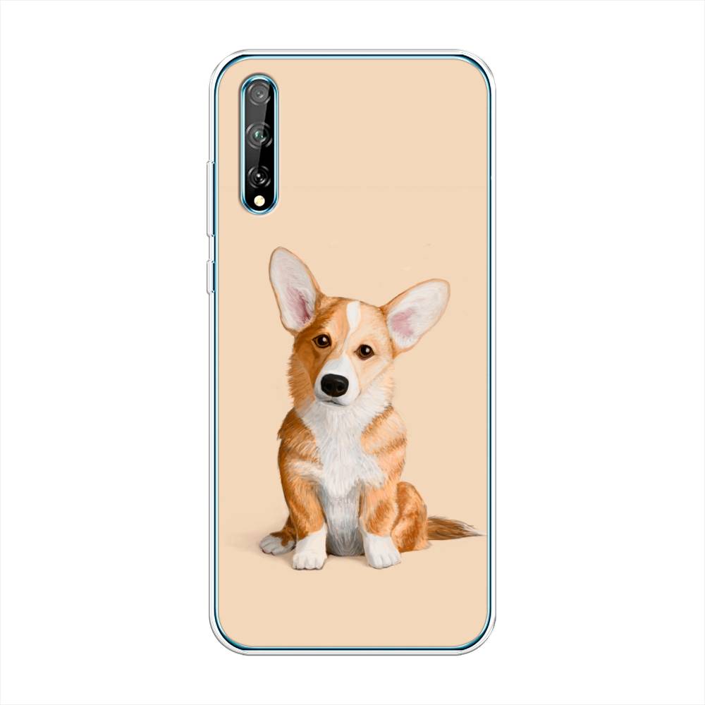 

Чехол на Huawei Y8p "Грустный Корги", Коричневый;бежевый, 6103550-1