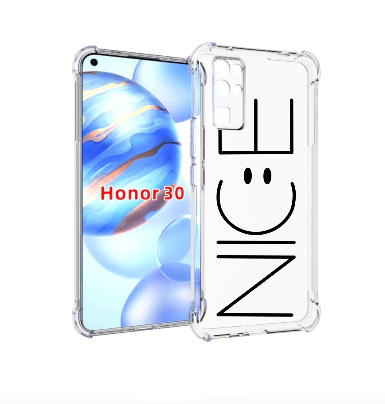 

Чехол бампер MyPads найс-надпись для Honor 30 (BMH-AN10) противо, Прозрачный, Tocco