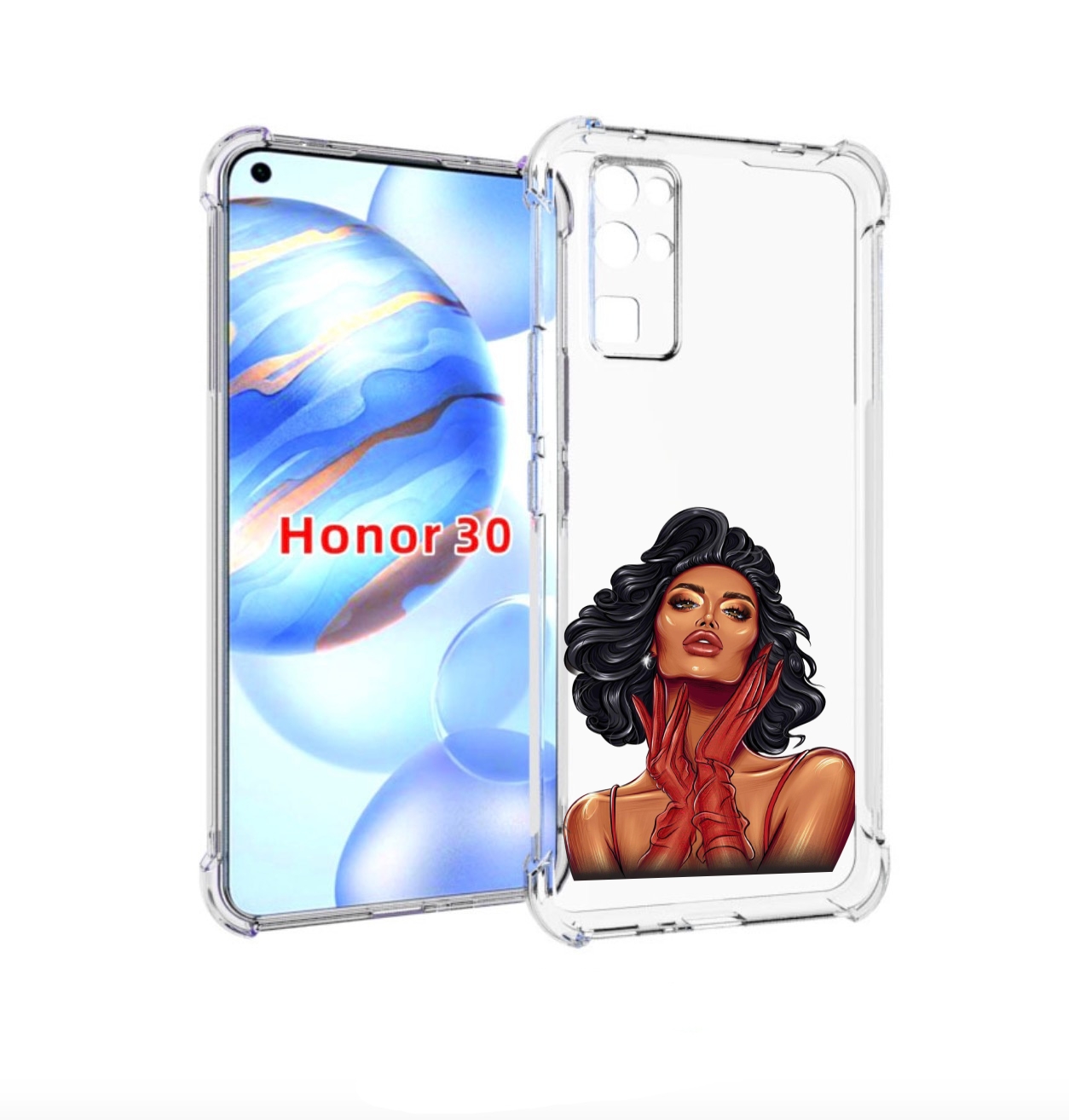

Чехол бампер MyPads мулатка-в-перчатках женский для Honor 30 (BM, Прозрачный, Tocco