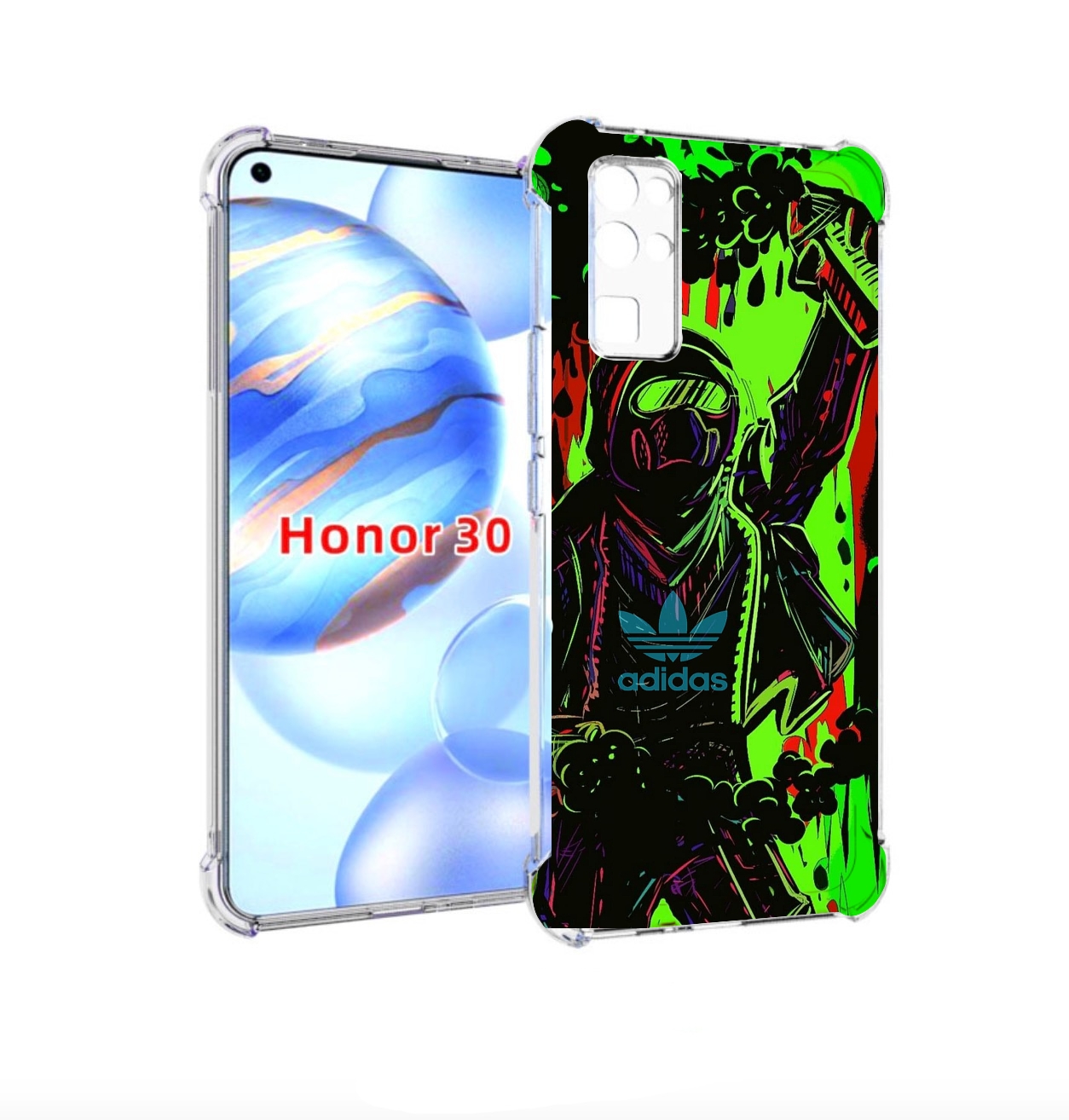 

Чехол бампер MyPads мужчина в красках адидас для Honor 30 (BMH-A, Прозрачный, Tocco