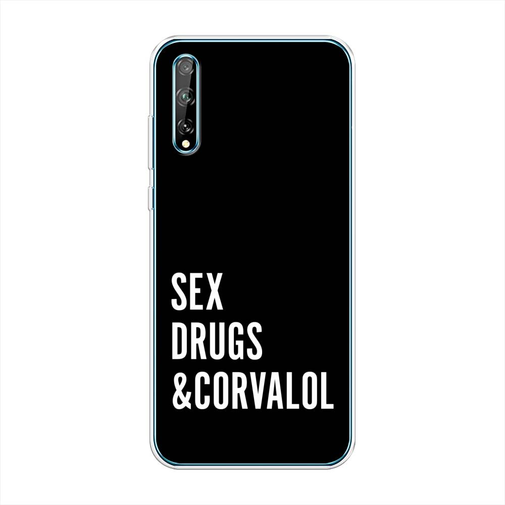 

Чехол на Huawei Y8p "Corvalol", Черный;серый;белый, 6103550-6