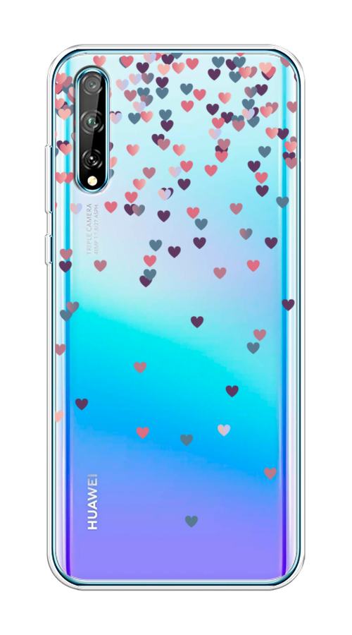 

Чехол на Huawei Y8p "Посыпка сердечки", Розовый;фиолетовый, 6103450-3