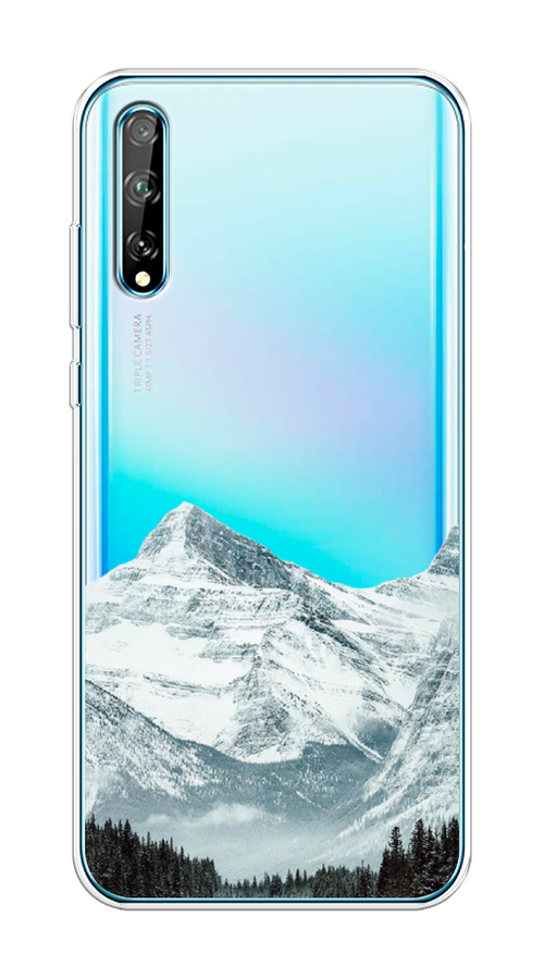 

Чехол на Huawei Y8p "Горы арт 1", Белый;зеленый, 6103450-2
