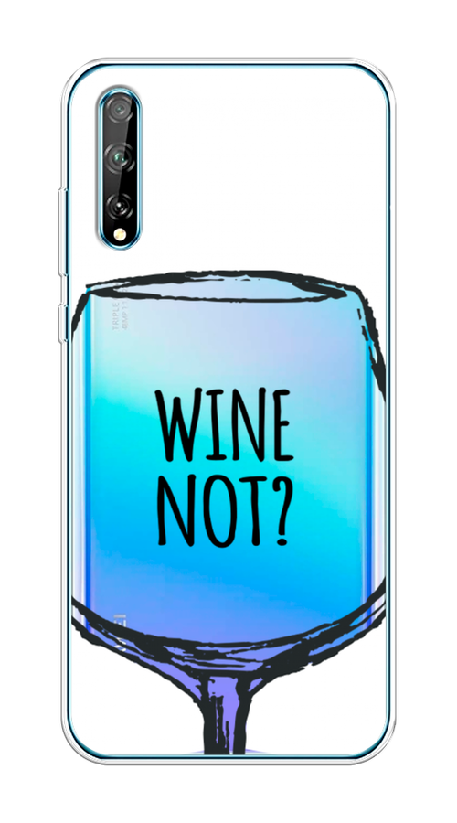 

Чехол на Huawei Y8p "Wine not white", Белый, 6103450-6