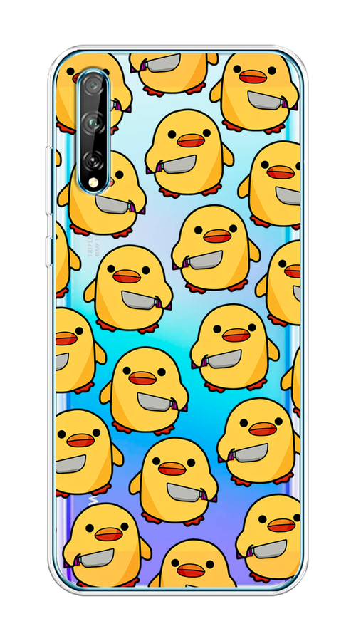 

Чехол на Huawei Y8p "Утка с ножом", Прозрачный;желтый;оранжевый, 6103450-1