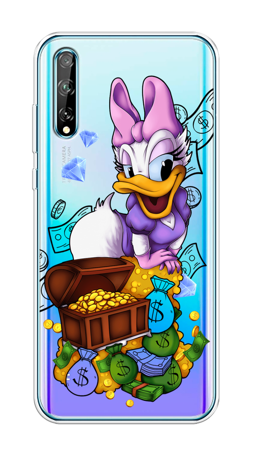

Чехол на Huawei Y8p "Rich Daisy Duck", Коричневый;белый;фиолетовый, 6103450-6