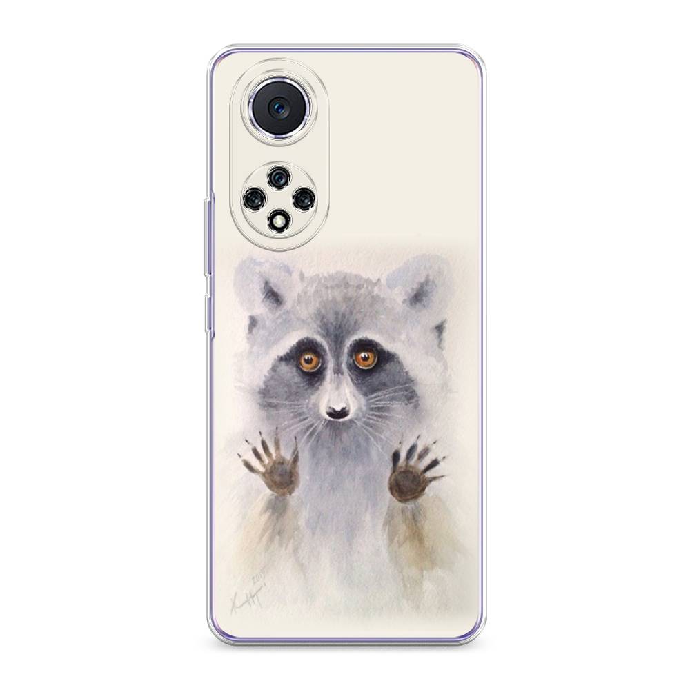 

Чехол для Huawei Nova 9 "Енот за стеклом", Бежевый;серый, 6106150-4