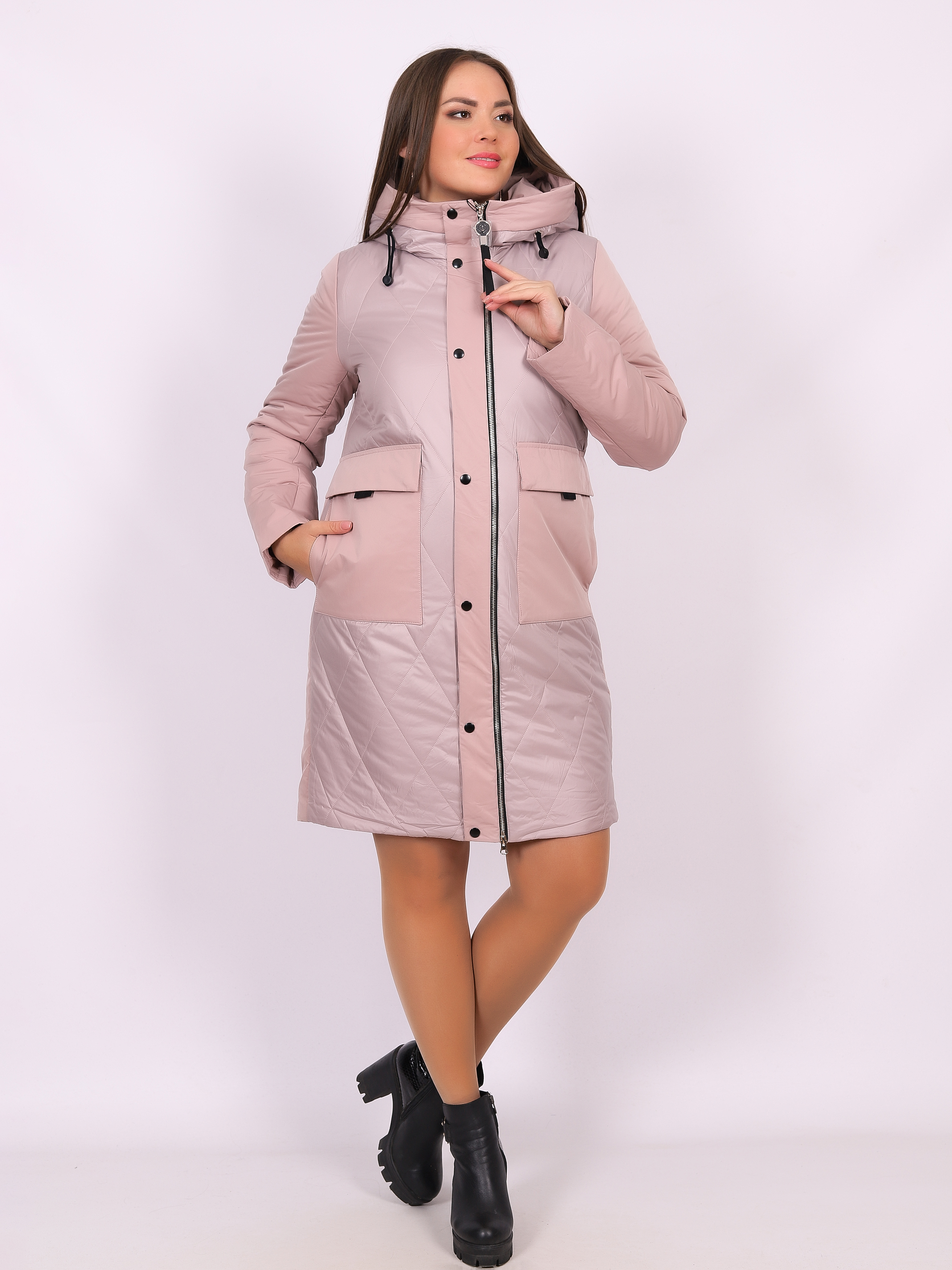 Пальто женское Louren Wilton 91179 розовое 50 RU