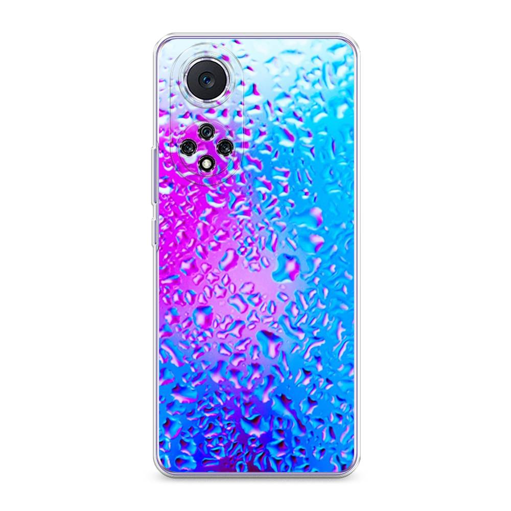 

Чехол для Huawei Nova 9 "Капли на стекле", Голубой;розовый, 6106150-3
