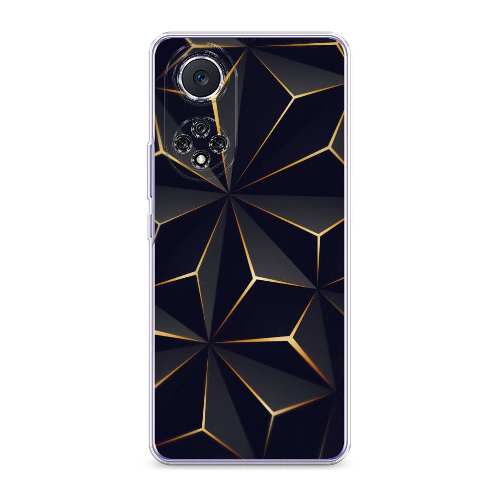 

Чехол для Huawei Nova 9 "Черные полигоны", Золотистый;черный, 6106150-3