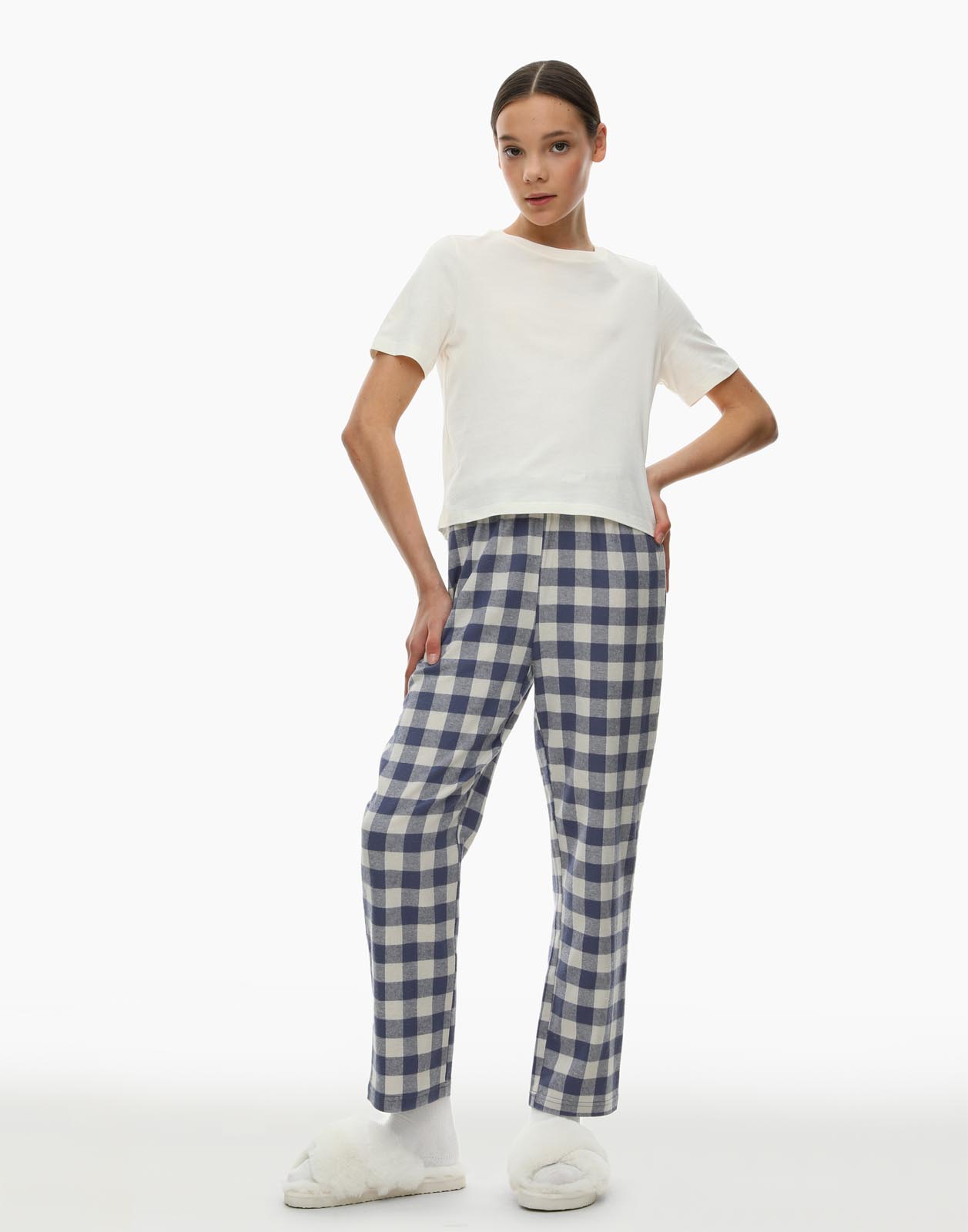 

Брюки пижамные Gloria Jeans GLN000454, разноцветный, 152, Белый;синий, GLN000454