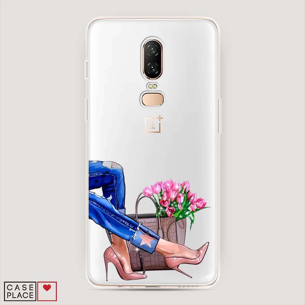 

Чехол Awog на OnePlus 6 / ВанПлас 6 "Каблучки", Голубой;коричневый;розовый, 150550-7