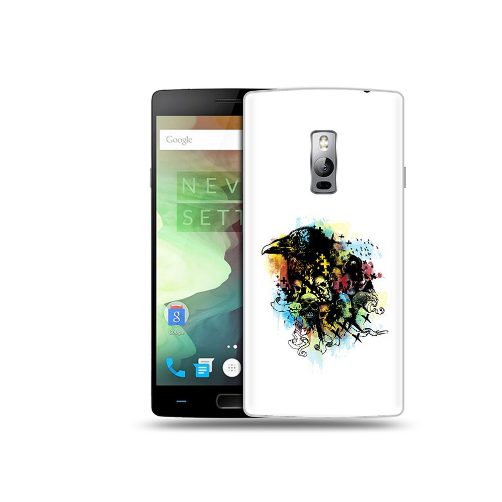 

Чехол MyPads Tocco для OnePlus 2 ворон и черепа, Прозрачный, Tocco