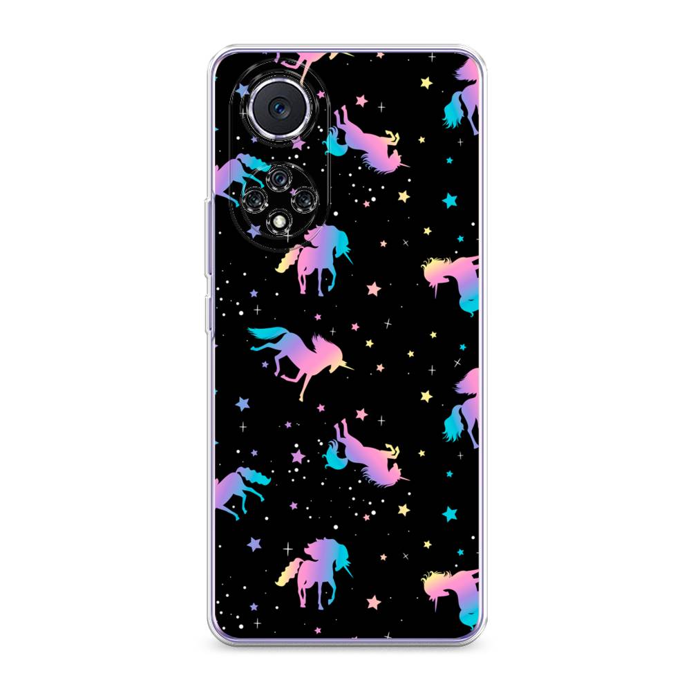 

Чехол для Huawei Nova 9 "Единороги градиент", Черный;розовый;голубой, 6106150-1