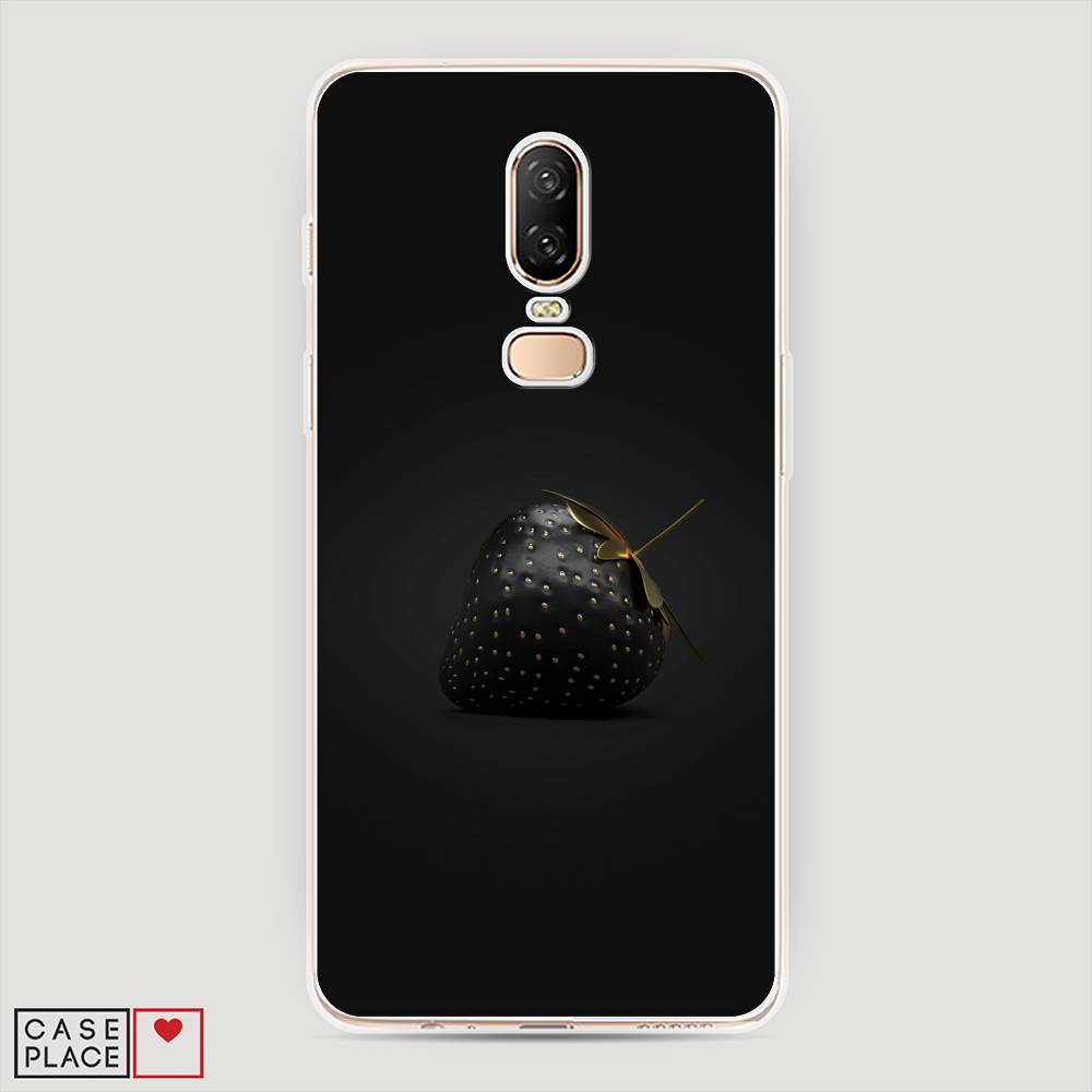 

Чехол Awog на OnePlus 6 / ВанПлас 6 "Черная клубника", Золотистый;черный;серый, 150550-10