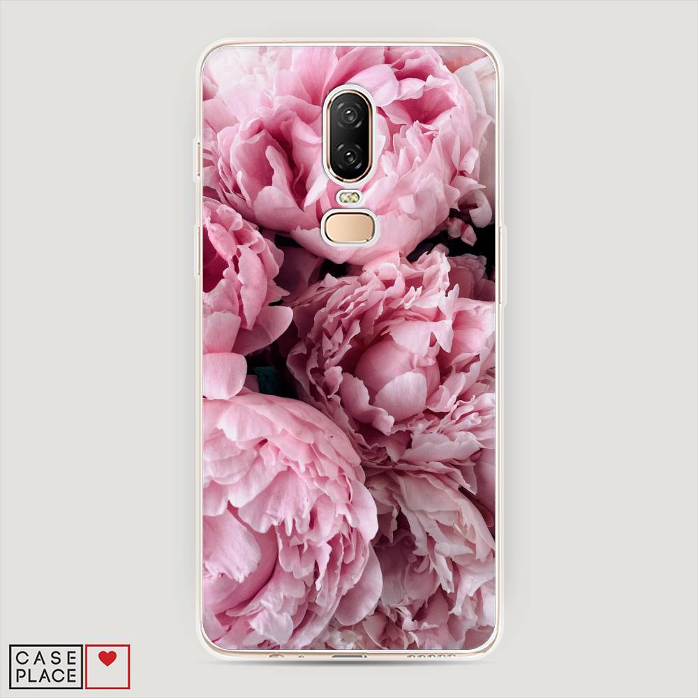

Чехол Awog на OnePlus 6 / ВанПлас 6 "Нежные пионы", Розовый;черный;белый, 150550-8