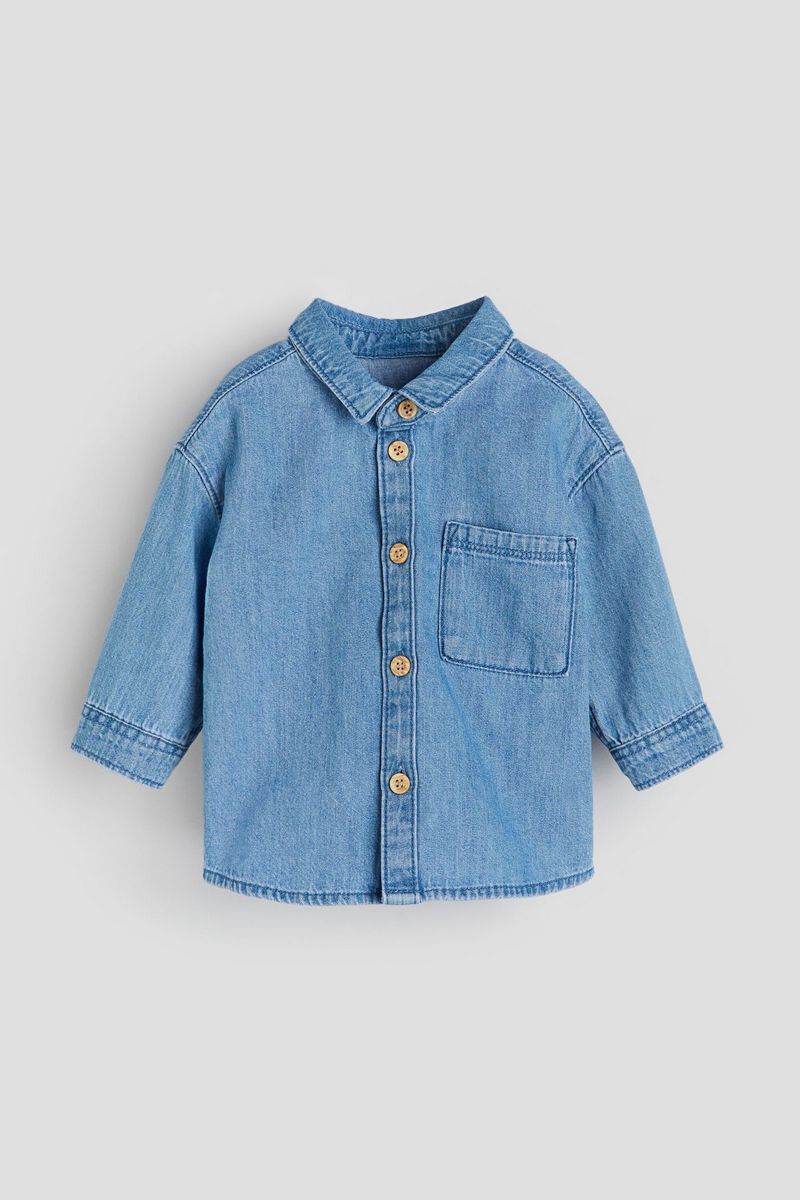 

Рубашка детская H&M 1168370, голубой, 98, 1168370