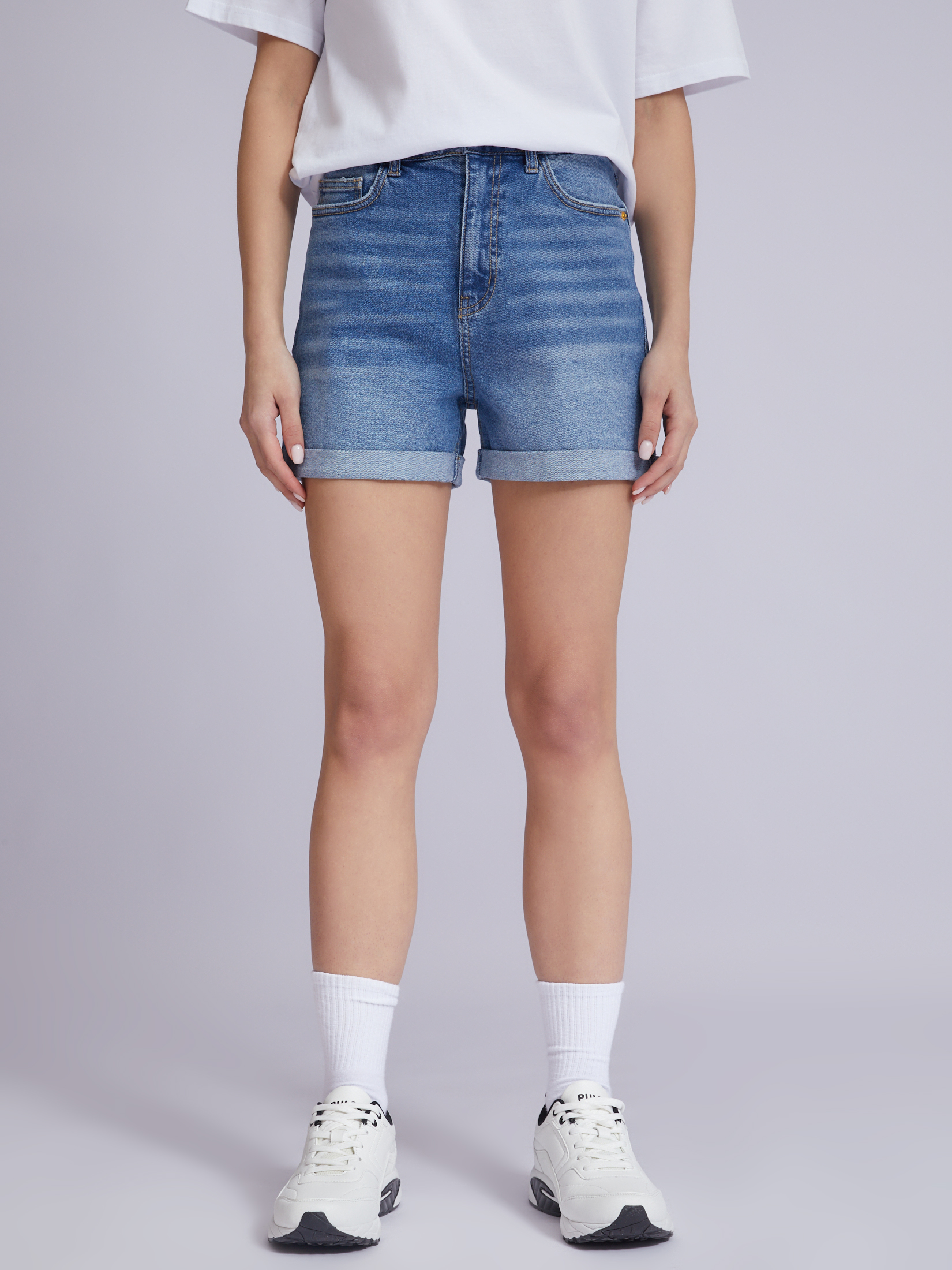 Шорты женские Zolla 22324720L02251D0 голубые S