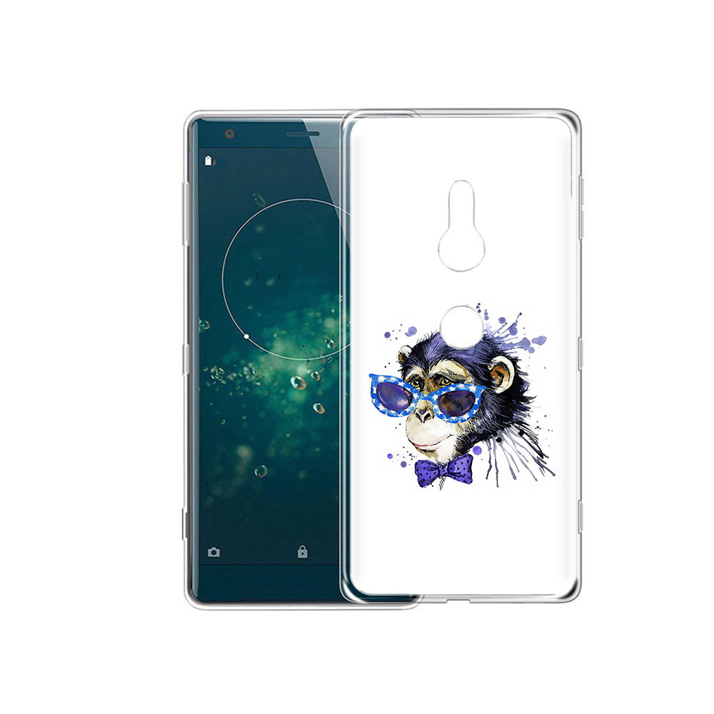 

Чехол MyPads Tocco для Sony Xperia XZ2 акварельная обезьяна, Прозрачный, Tocco