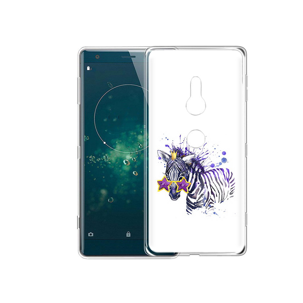 

Чехол MyPads Tocco для Sony Xperia XZ2 акварельная зебра, Прозрачный, Tocco