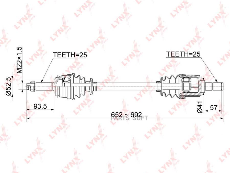 

Привод В Сборе | Перед Лев | Cd-1062A Nsii0018270850 Lynxauto Cd1062A