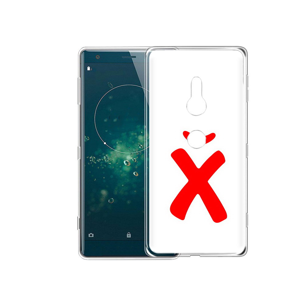 

Чехол MyPads Tocco для Sony Xperia XZ2 абстракция буква х, Прозрачный, Tocco