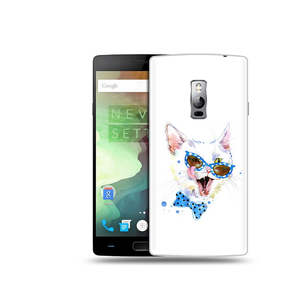 

Чехол MyPads Tocco для OnePlus 2 белый кот, Прозрачный, Tocco