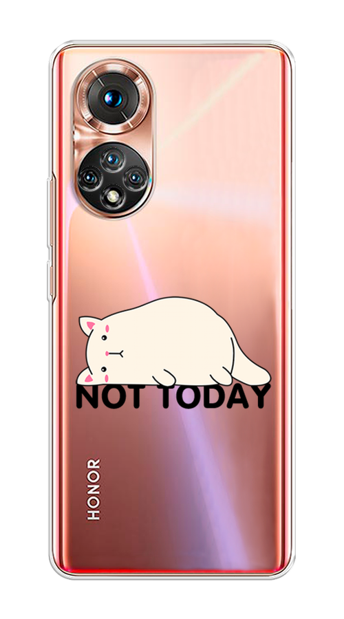 

Чехол на Huawei Honor 50 "Cat not today", Белый;розовый;черный, 6105450-1