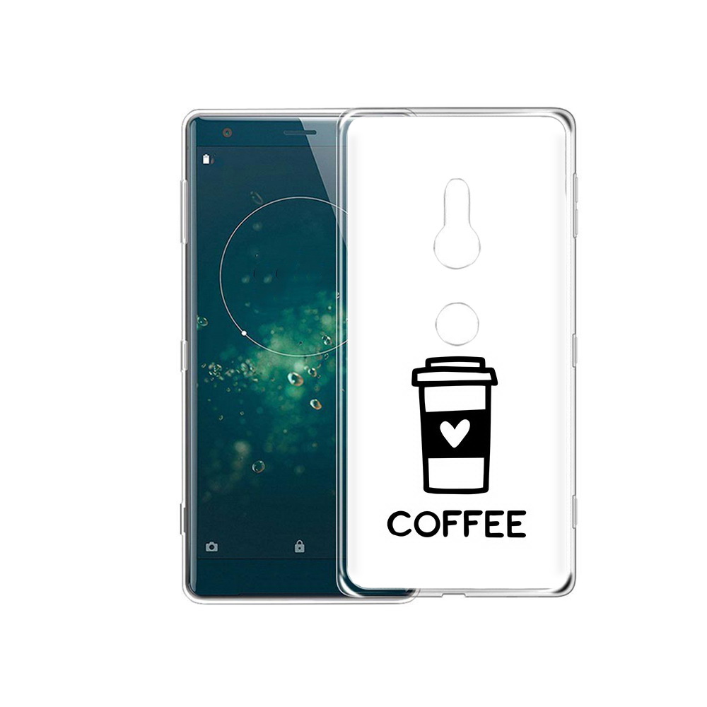 

Чехол MyPads Tocco для Sony Xperia XZ2 Я люблю кофе, Прозрачный, Tocco