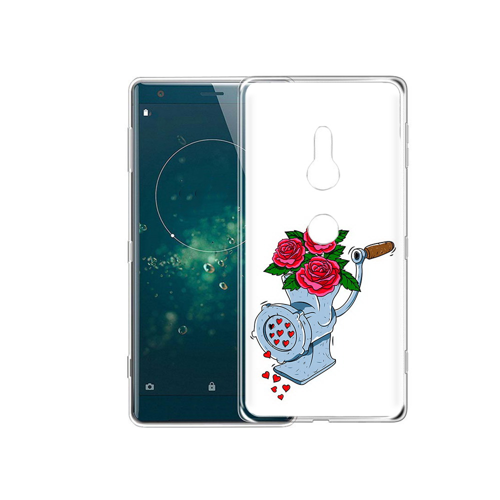 

Чехол MyPads Tocco для Sony Xperia XZ2 Цветочные сердца, Прозрачный, Tocco