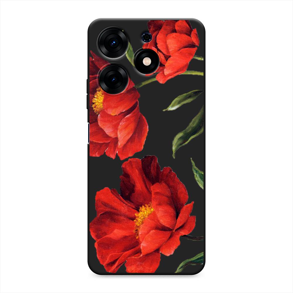 

Чехол Awog на Tecno Spark 10 Pro "Красные маки", Красный, 303752-1