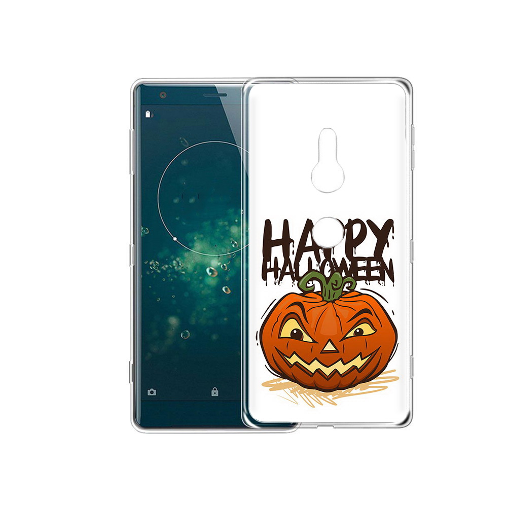 

Чехол MyPads Tocco для Sony Xperia XZ2 Хэллоуин счастливый, Прозрачный, Tocco