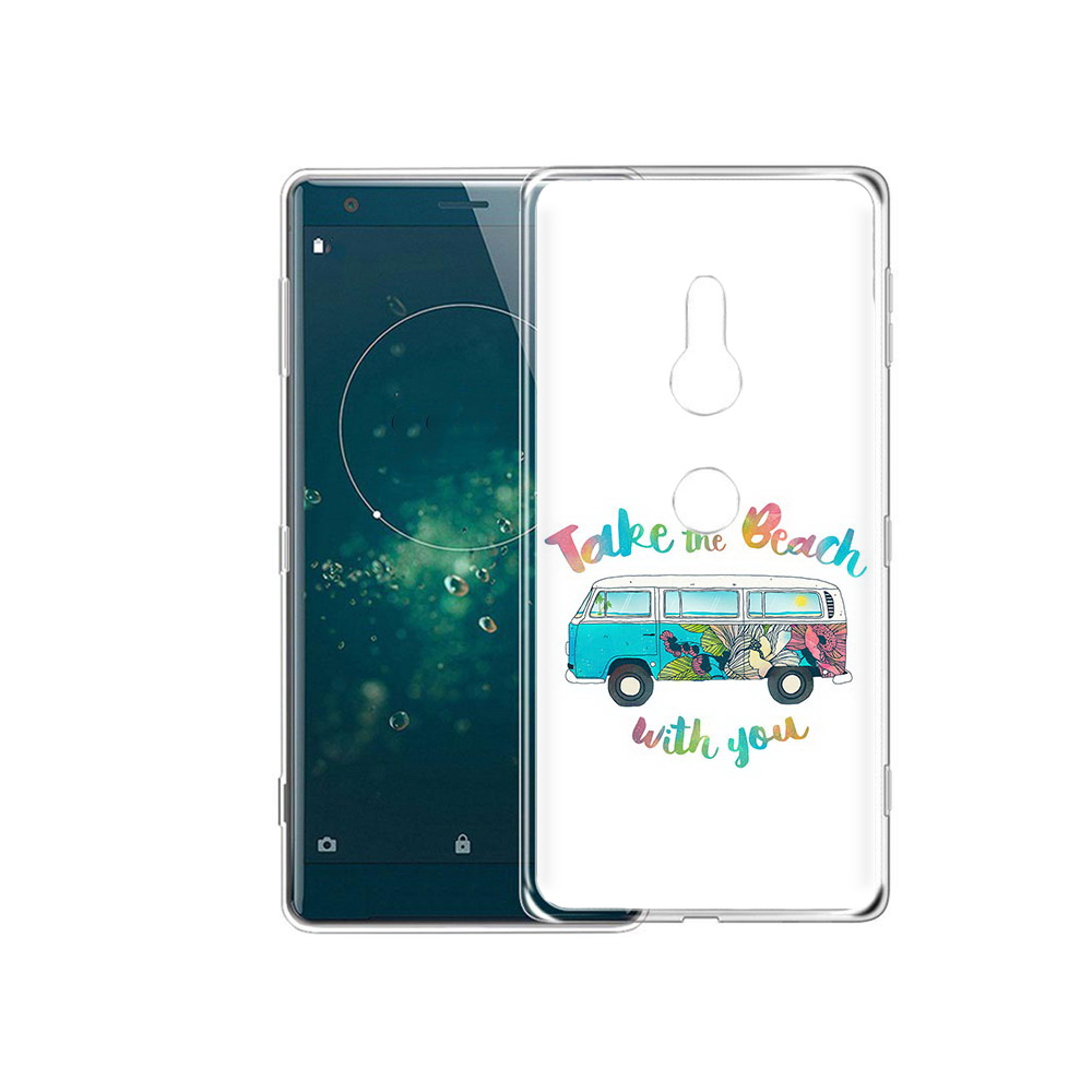 

Чехол MyPads Tocco для Sony Xperia XZ2 Хиппи автобус, Прозрачный, Tocco
